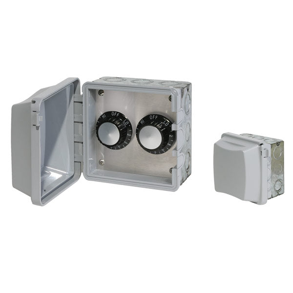 INFRATECH Dual Input Heat Regulators for 120 & 240 Volt With Weatherproof Cover for In Wall Installation