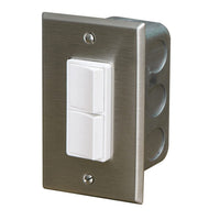 INFRATECH 14-4300 Single Duplex Switch with Stainless Steel Face Plate and Gang Box