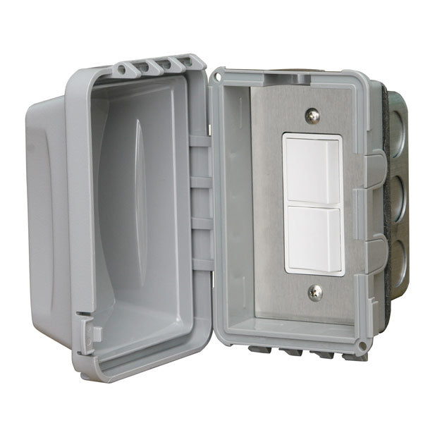 INFRATECH 14-4310 Single Duplex Switch with Weatherproof Cover for In Wall Installation