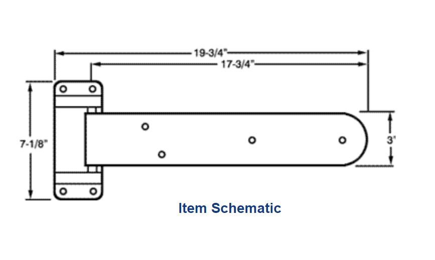 Premco 18PRC Series Reversible Cam-Lift Strap Hinges