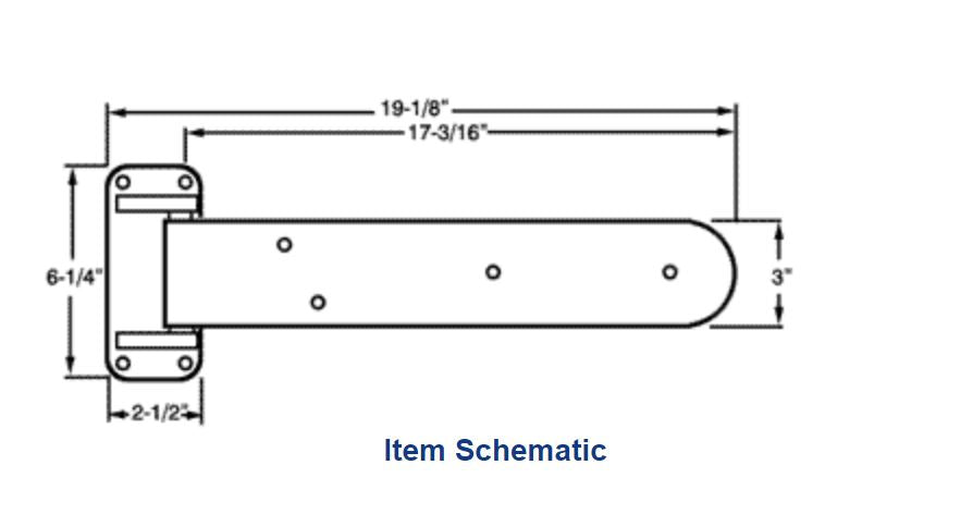 Premco 18PR Series Reversible Strap Hinges