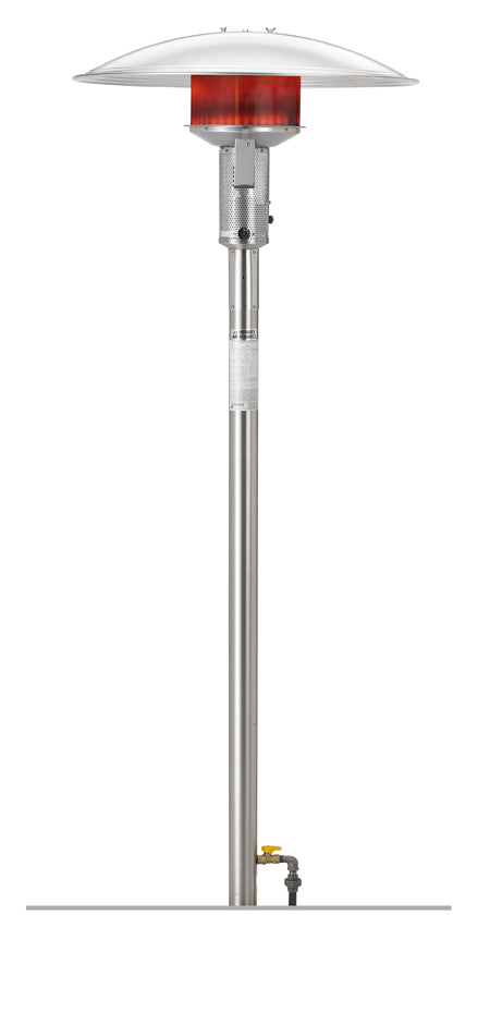 SUNGLO PSA265VSSE Stainless Steel Permanent Post Natural Gas Heater with 24 Volt Automatic Ignition