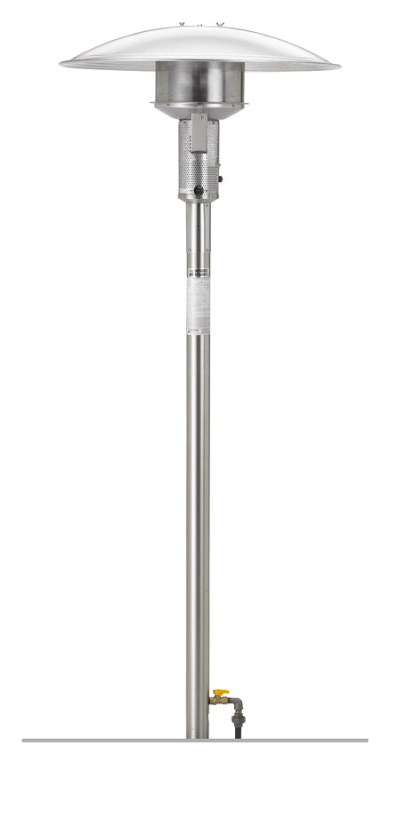 SUNGLO PSA265VSSE Stainless Steel Permanent Post Natural Gas Heater with 24 Volt Automatic Ignition