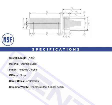 Dent D-275 Heavy Duty Hydraulic Door Closer with Flush Offset