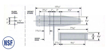 Dent D60 Series Walk-In Latch Complete with Key 