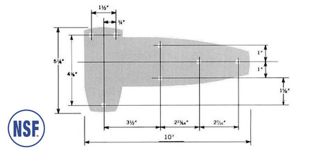 Dent D69S Series Spring-Assisted Cam-Lift Hinges, Left Handed