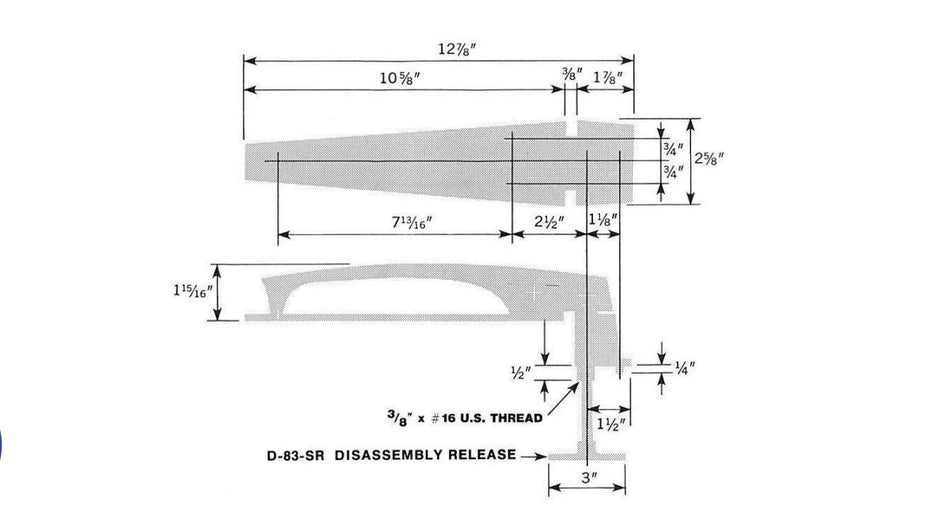 Dent D83 Series Lever Handle Latch Complete with Inside Release