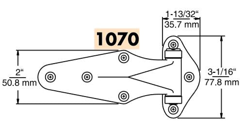 Kason 1070 Series Surfacemount Hinges Kason Hinges %product_description%
