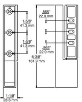 Kason 1247 Reversible Edgemount Cam-Lift Hinge Kason Hinges %product_description%