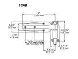 Kason 1248 Series Reversible Spring Assisted Cam-Lift Hinges Kason Hinges %product_description%