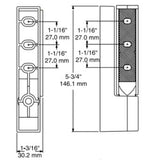 Kason 1467 Reversible Edgemount Cam-Lift Hinge Kason Hinges %product_description%