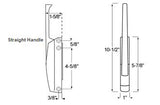 Kason 172 Straight Handle Edgemount Magnetic Latch Complete Set Kason Latches %product_description%