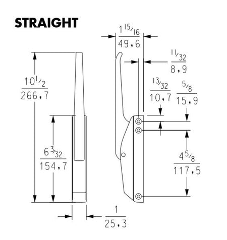 Kason 174 Straight Handle Edgemount Latch Complete Set Kason Latches %product_description%