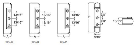 Kason 213 Reversible Non Adjustable Edgemount Hinges Kason Hinges %product_description%