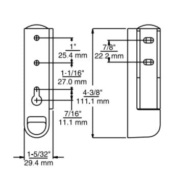 Kason 215 Reversible Edgemount Cam-Lift Hinge Kason Hinges %product_description%