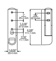 Kason 215 Reversible Edgemount Cam-Lift Hinge Kason Hinges %product_description%