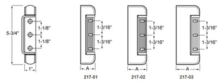 Kason 217 Reversible Edgemount Hinges Kason Hinges %product_description%