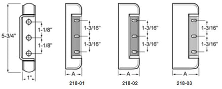 Kason 218 Reversible Edgemount Spring-Assisted Hinges Kason Hinges %product_description%