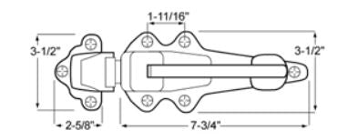 Kason Non-Safety K52 Series Walk-In Latch Complete Set Kason Latches %product_description%