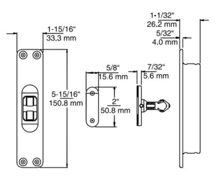 Kason 535 Roller Grip Latch Complete Set Kason Latches %product_description%