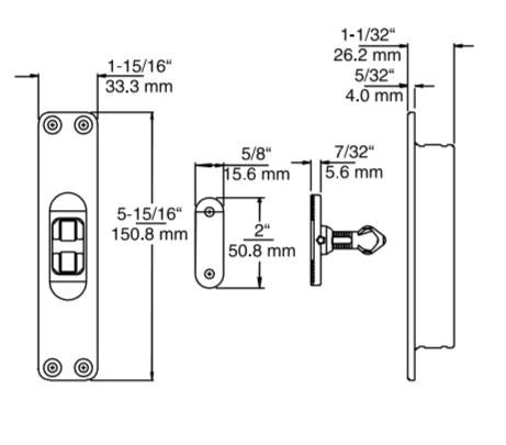 Kason 535 Roller Grip Latch Complete Set Kason Latches %product_description%