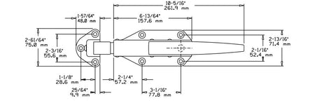 Kason 58 Series Walk-In Safety Latch Complete Set Kason Latches %product_description%