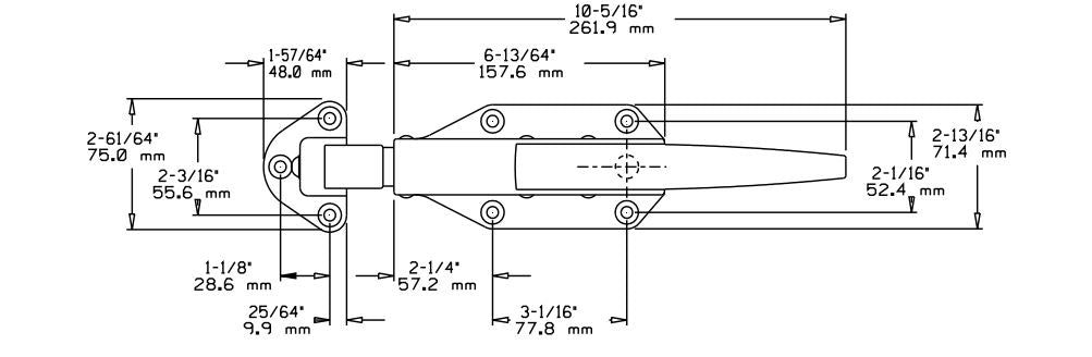 Kason 58 Series Walk-In Safety Latch Complete Set with Key Kason Latches %product_description%