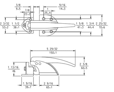 Kason 931 Series Surfacemount Latch Complete Set Kason Latches %product_description%