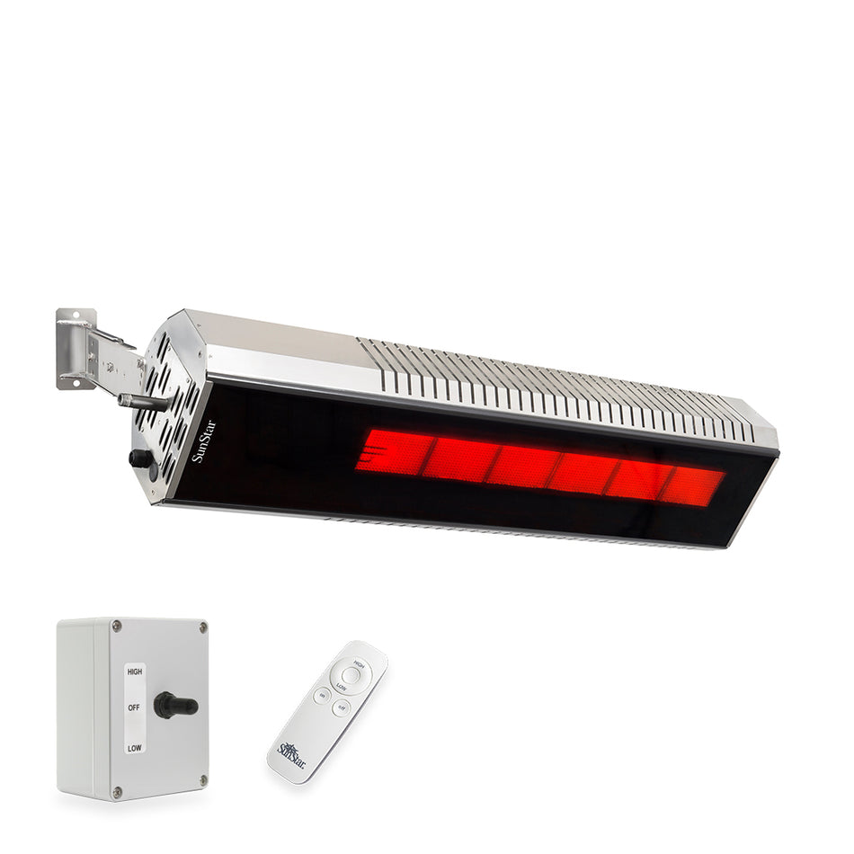 SunStar MGL1560 Two-Stage Marine Grade 360 Stainless Steel Infrared Patio heaters with Wireless Control
