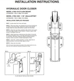 Component Hardware R55-1010 Hydraulic Door Closer, Flush Offset