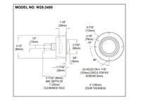 Component Hardware W28-3400 Recessed Inside Safety Release