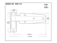 Component Hardware W60 Series Cam-Lift Hinge